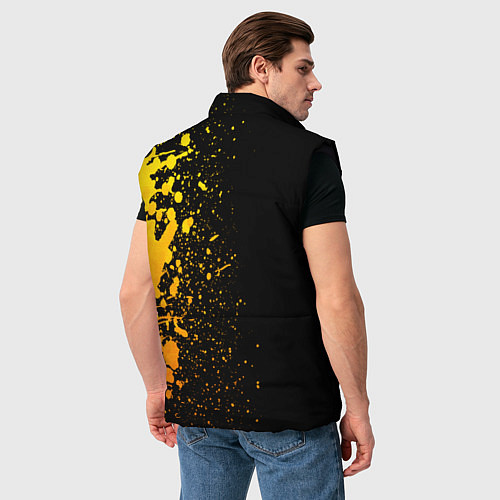 Мужской жилет Architects - gold gradient: по-вертикали / 3D-Черный – фото 4