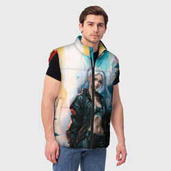 Мужской жилет Боевая девушка, цвет: 3D-красный — фото 2