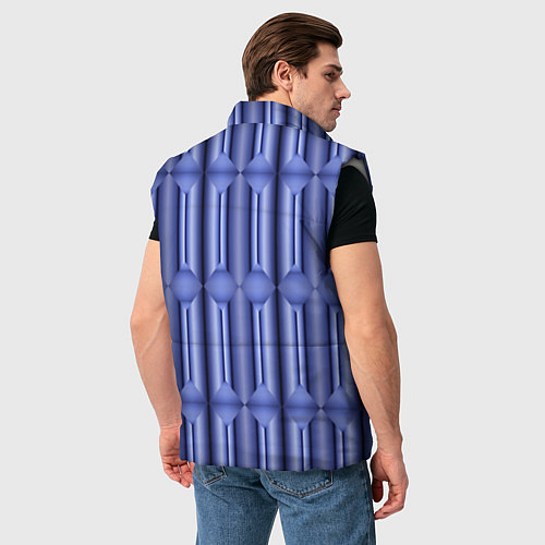 Мужской жилет Фиолетовая иллюзия / 3D-Светло-серый – фото 4