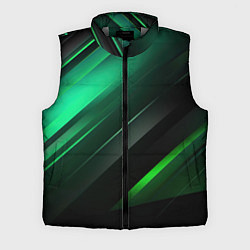 Мужской жилет Black green abstract