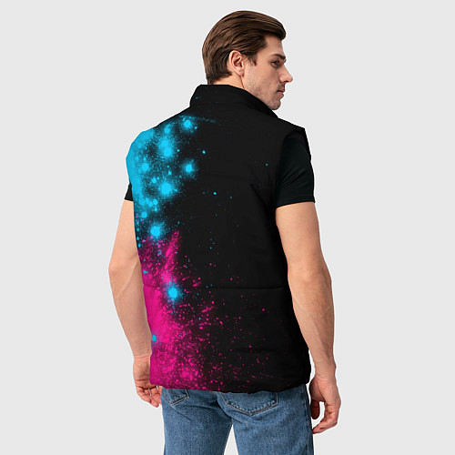 Мужской жилет Pokemon - neon gradient: по-вертикали / 3D-Черный – фото 4