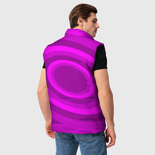Мужской жилет Розовые овалы / 3D-Черный – фото 4