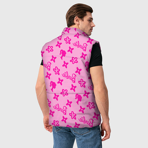 Мужской жилет Барби паттерн розовый / 3D-Черный – фото 4