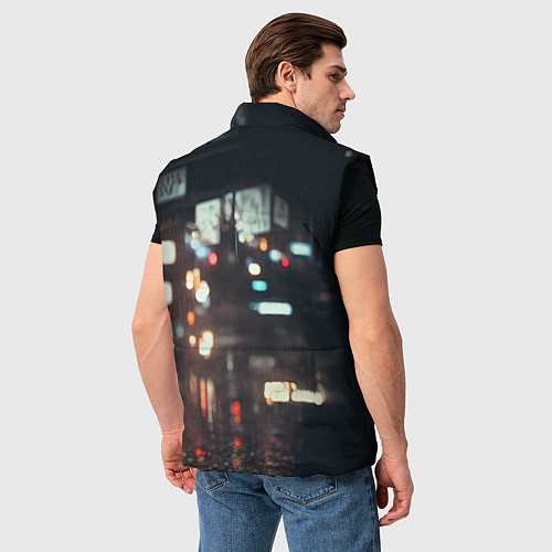 Мужской жилет Футуристический самурай / 3D-Черный – фото 4