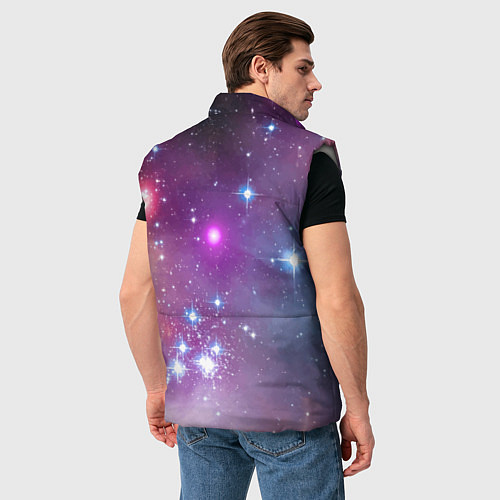 Мужской жилет Space dragon - neon glow - neural network / 3D-Светло-серый – фото 4
