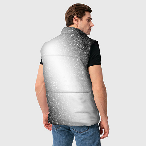 Мужской жилет In Flames glitch на светлом фоне: надпись, символ / 3D-Черный – фото 4