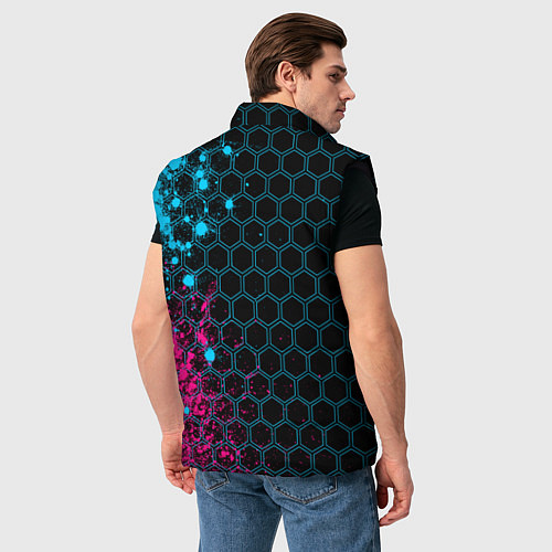 Мужской жилет Chery - neon gradient: по-вертикали / 3D-Черный – фото 4