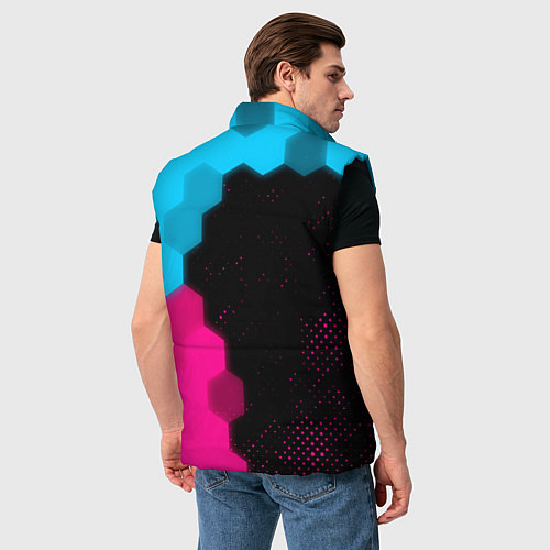 Мужской жилет SsangYong - neon gradient: по-вертикали / 3D-Черный – фото 4