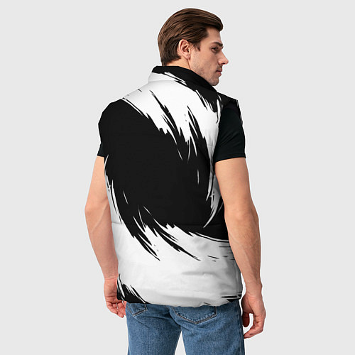 Мужской жилет Ducati - мазки краски / 3D-Черный – фото 4