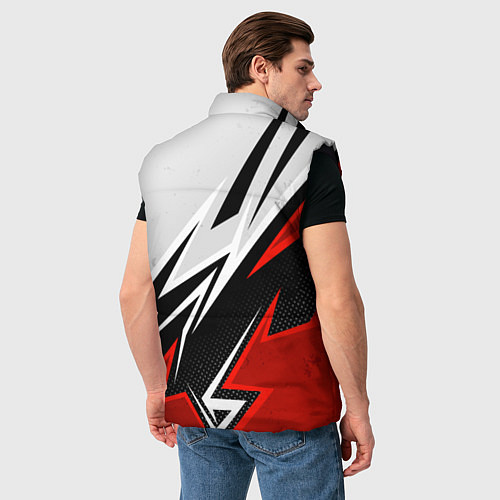 Мужской жилет Ducati - белый и красный / 3D-Черный – фото 4