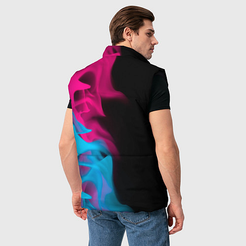 Мужской жилет No Mans Sky - neon gradient: по-вертикали / 3D-Черный – фото 4