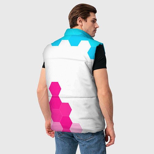 Мужской жилет No Mans Sky neon gradient style: надпись, символ / 3D-Черный – фото 4