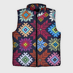 Мужской жилет Орнамент удмуртский, цвет: 3D-красный