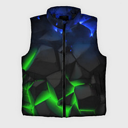 Мужской жилет Разлом синих и зеленых плит