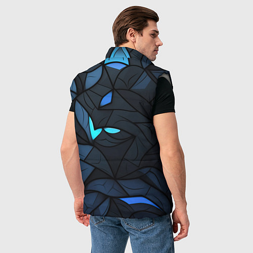 Мужской жилет Темные объемные элементы / 3D-Светло-серый – фото 4