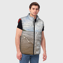 Мужской жилет Озёра России, цвет: 3D-красный — фото 2