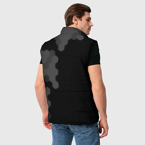 Мужской жилет Minecraft glitch на темном фоне: по-вертикали / 3D-Черный – фото 4