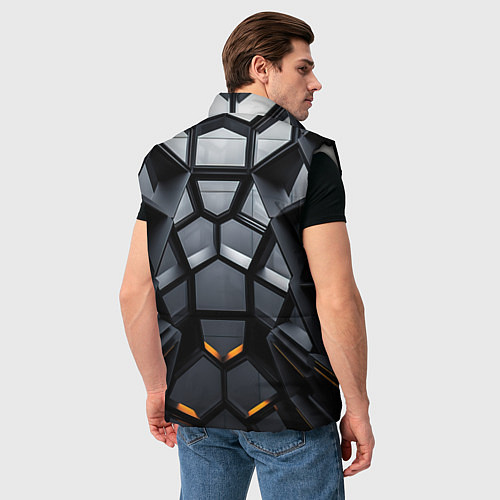Мужской жилет Объемная черная конструкция / 3D-Светло-серый – фото 4