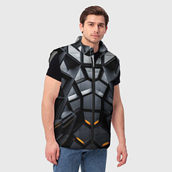 Мужской жилет Объемная черная конструкция, цвет: 3D-светло-серый — фото 2