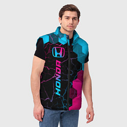 Мужской жилет Honda - neon gradient: по-вертикали, цвет: 3D-черный — фото 2