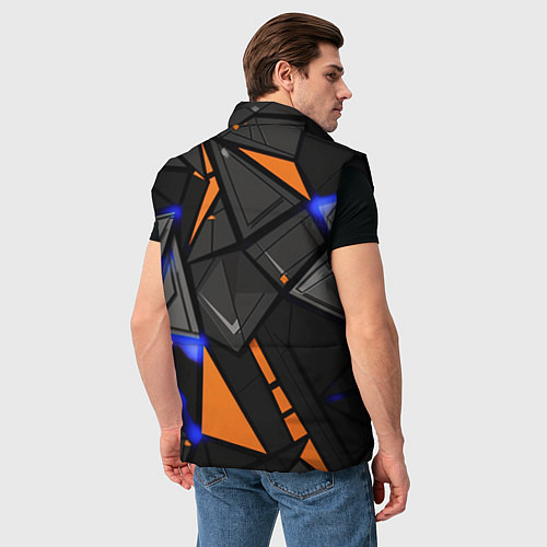 Мужской жилет Orange black style / 3D-Черный – фото 4