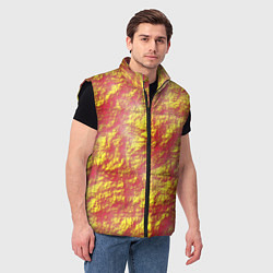 Мужской жилет Золото с оранжевым, цвет: 3D-черный — фото 2