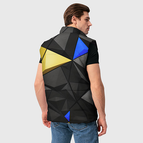 Мужской жилет Black yellow elements / 3D-Черный – фото 4