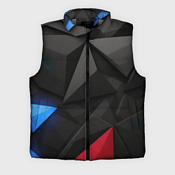 Мужской жилет Black blue red elements