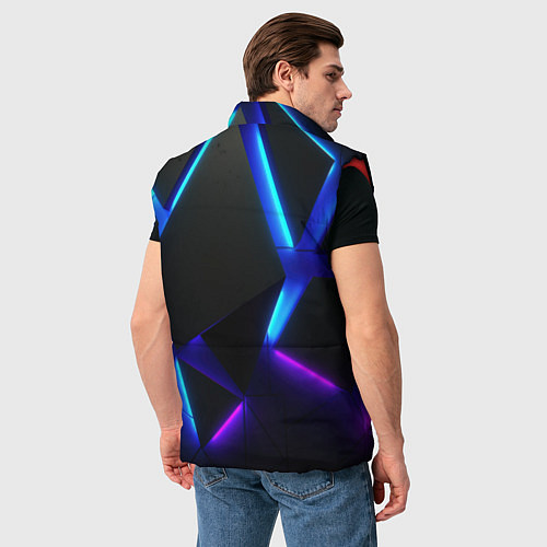 Мужской жилет Неоновые плиты / 3D-Красный – фото 4