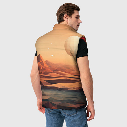 Мужской жилет Загадочная планета / 3D-Красный – фото 4