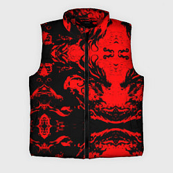 Мужской жилет Черный дракон на красном небе, цвет: 3D-красный