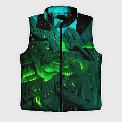 Мужской жилет Зелёный город, цвет: 3D-красный