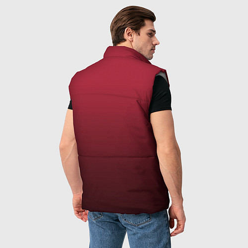 Мужской жилет Градиент цвета тёмный кабаре / 3D-Светло-серый – фото 4