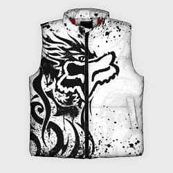 Мужской жилет Fox motocross - белый дракон, цвет: 3D-красный