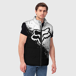 Мужской жилет Fox motocross - черно-белые пятна, цвет: 3D-черный — фото 2