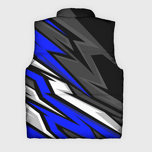 Мужской жилет Volkswagen - Синяя абстракция / 3D-Светло-серый – фото 2