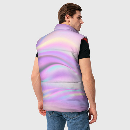 Мужской жилет Рвдужные волны / 3D-Красный – фото 4