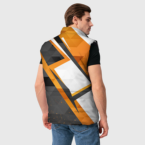 Мужской жилет Абстрактный полигональный узор Asiimov / 3D-Черный – фото 4