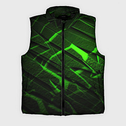 Мужской жилет Неоновый зеленый свет из плит, цвет: 3D-черный