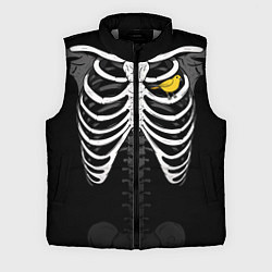 Мужской жилет Скелет: ребра с птицей, цвет: 3D-светло-серый