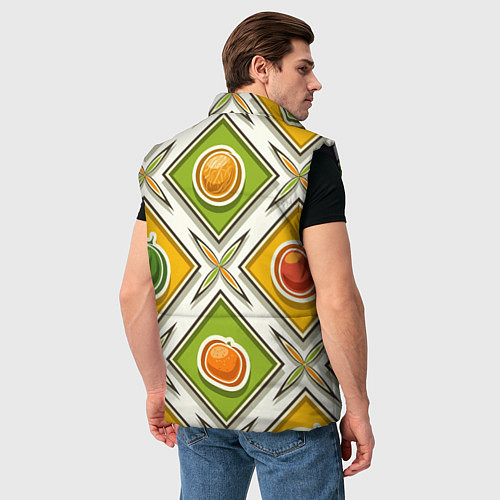 Мужской жилет Fruits and berries pattern / 3D-Черный – фото 4