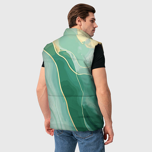 Мужской жилет Малахитовые полосы / 3D-Черный – фото 4