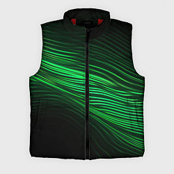 Мужской жилет Green neon lines, цвет: 3D-красный