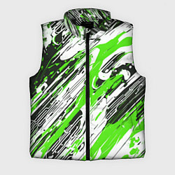 Мужской жилет Спонтанные брызги зелёные, цвет: 3D-черный