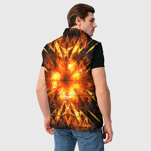 Мужской жилет Fire abstract / 3D-Черный – фото 4