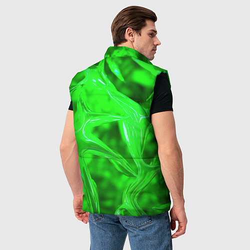 Мужской жилет Geometry green / 3D-Черный – фото 4