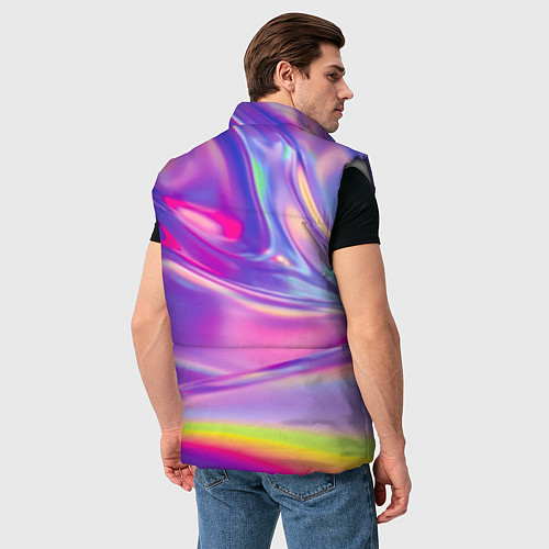 Мужской жилет Радужное северное сияние / 3D-Светло-серый – фото 4