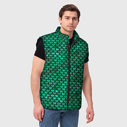Мужской жилет Кожа изумрудного дракона, цвет: 3D-черный — фото 2