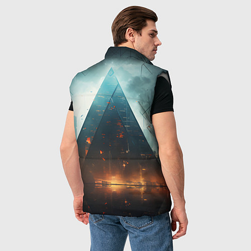 Мужской жилет Кибергород / 3D-Светло-серый – фото 4