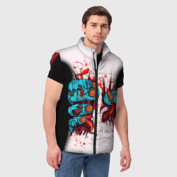 Мужской жилет Сжимающая рука, цвет: 3D-красный — фото 2